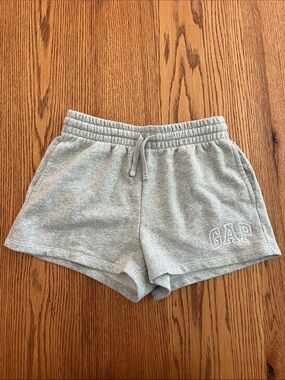 GAP Women's Light Grey Fleece Drawstring Shorts